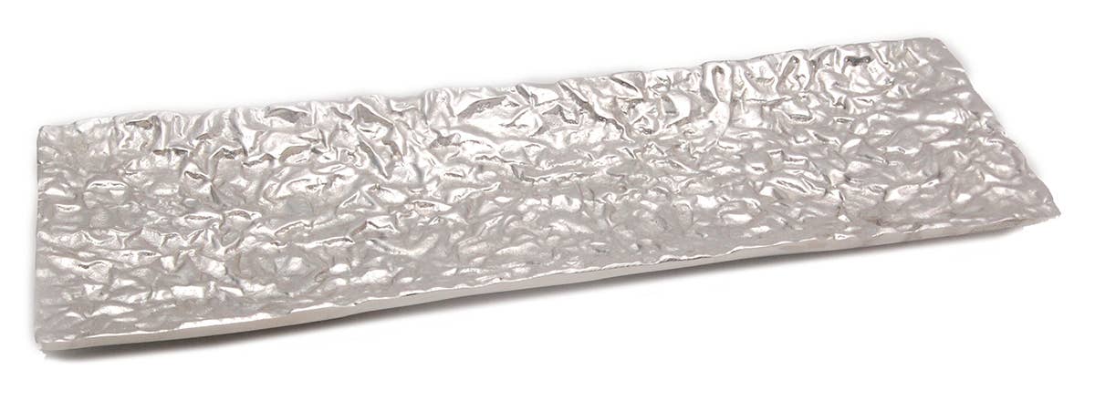 India Handicrafts Inc - Wholesale Decorative Tray - Textured Aluminum Tray2