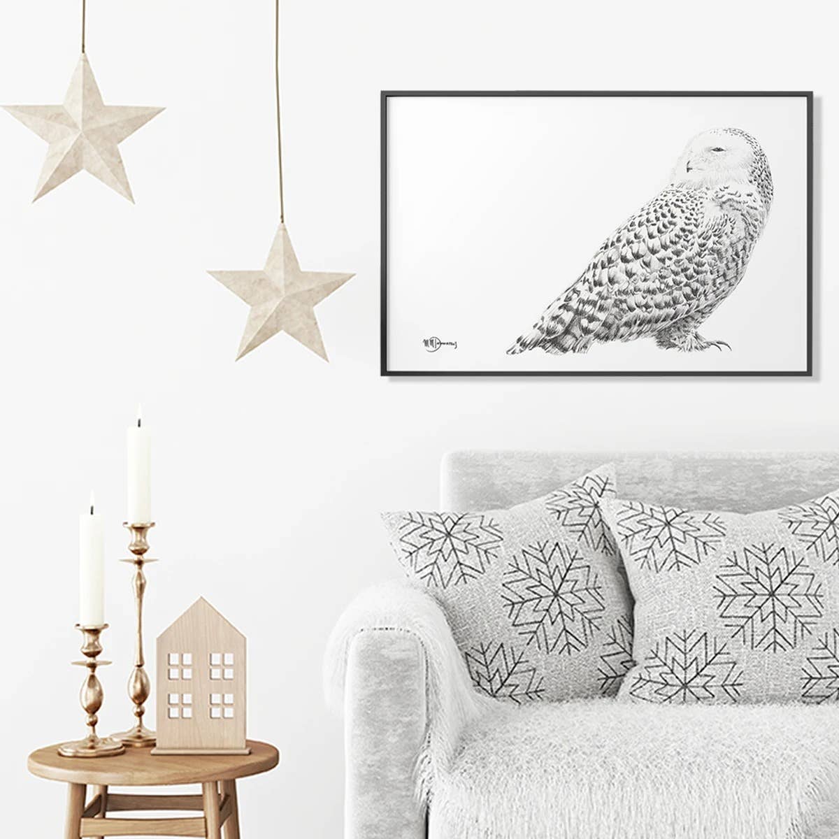 LE NID atelier - Wholesale Art Print - Snowy Owl Print3