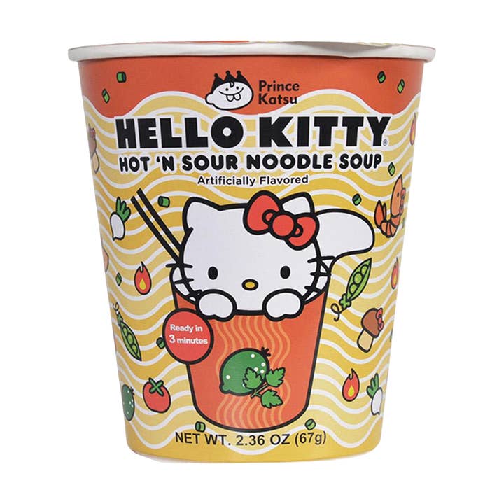 Hello Kitty Hot 'N Sour Noodle Soup for wholesale by Cow Crack Wholesale