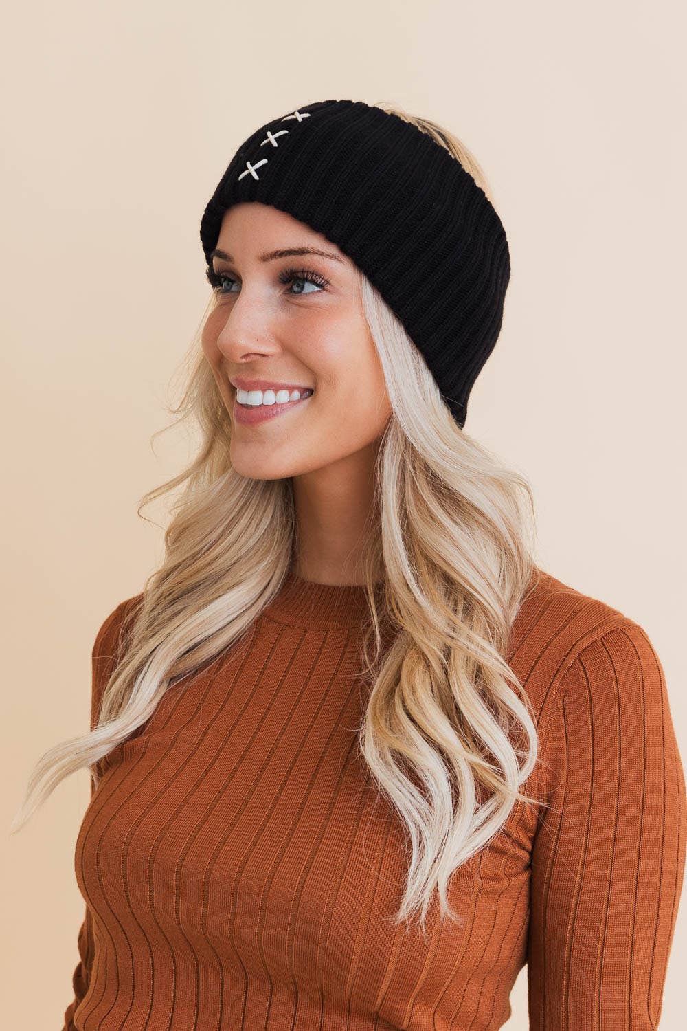 Leto Accessories - Wholesale Fashion Headband - Women's - Cross Stitch Embroidered Wrap Around Headband6