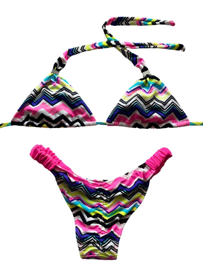 Benatti Beachwear - Wholesale Two Piece Swimsuit - Women's - Colorful Chevron Bikini Set - SALE1