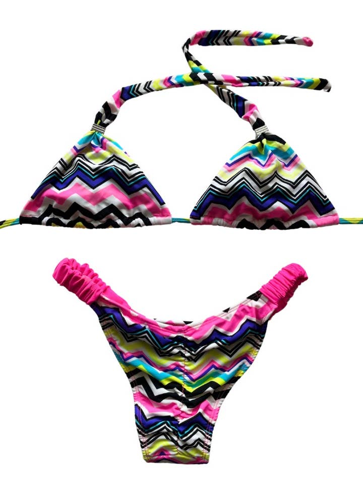 Benatti Beachwear - Wholesale Two Piece Swimsuit - Women's - Colorful Chevron Bikini Set - SALE1
