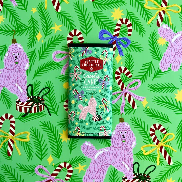 Seattle Chocolate Presents MAEVE - Wholesale Chocolate Bar - Holiday - Candy Cane Truffle Bar