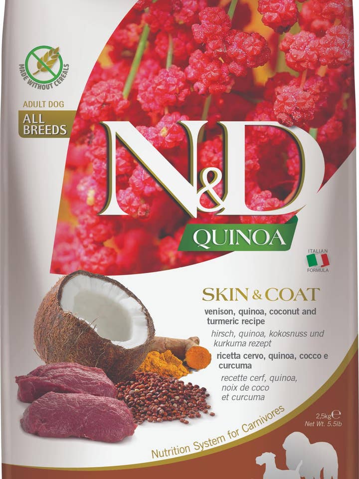 N&D Quinoa hud og pels Voksen vildt 2,5 kg. for engroshandel hos Finest Petfoods
