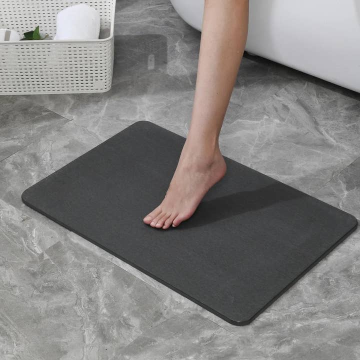 J&V TEXTILES – wholesale Bath mat – 4 Colors! - 24'' x 15'' Diatomaceous Quick-Drying Stone Bath Mat3