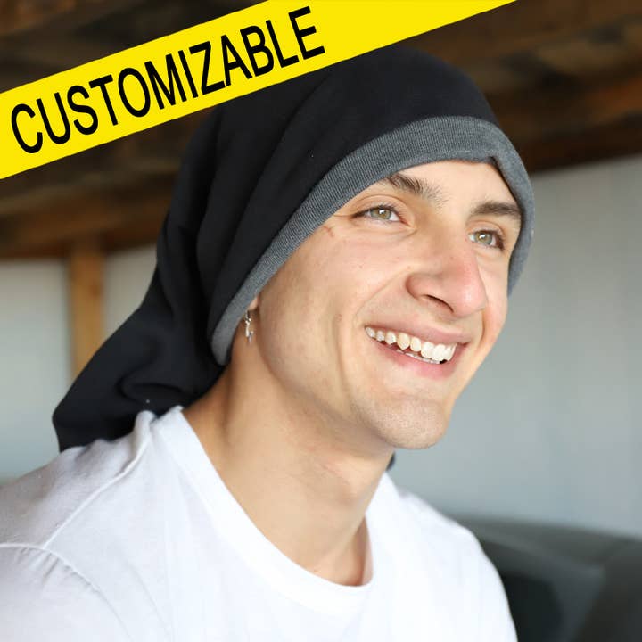 Svart & Grå - Externt i bomullströja, hattar för wholesale av Purple Sardine