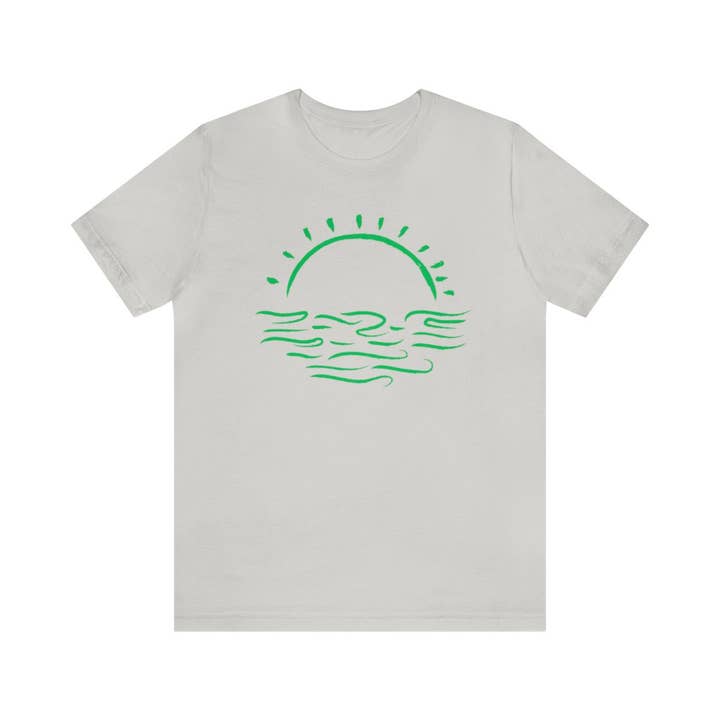 T-shirt Green Sunset for wholesale by COUTUIQ