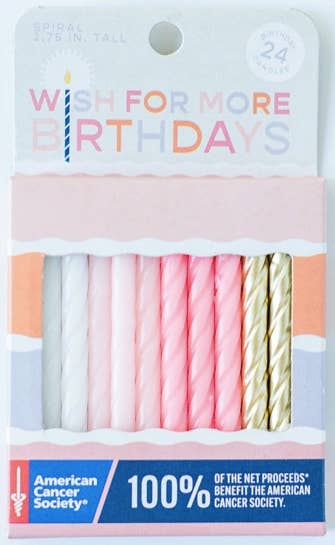 Wish For More Birthdays - Vente Bougies pour gâteau - Présentoir Wish For More Birthdays avec 45 boîtes de bougies (15 de chaque couleur)5