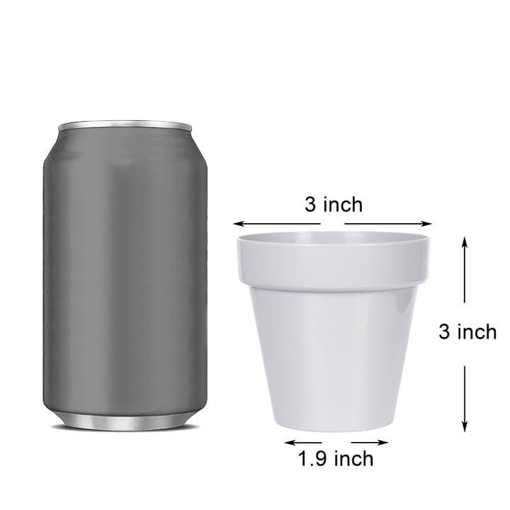 Youngever - Wholesale Plant pot - Youngever 10 Pack 3 Inch Classic Plastic Planters Pots -Grey1