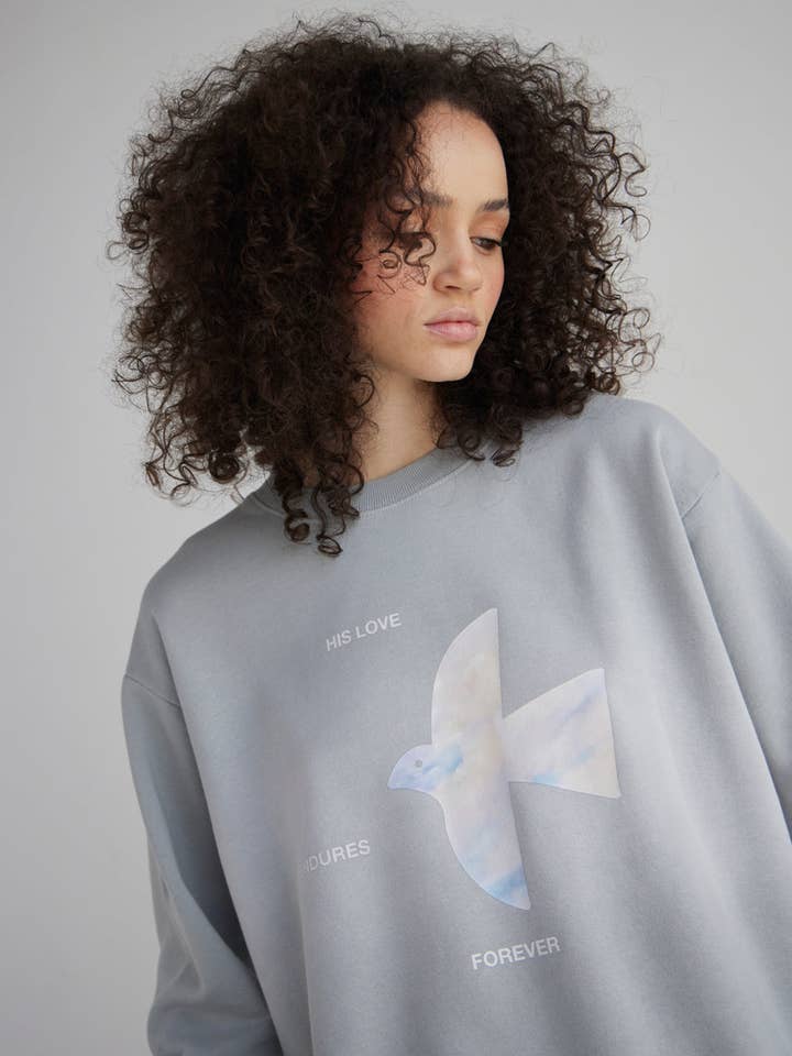 His Love Endures Forever Unisex Crewneck for wholesale by Elevated Faith