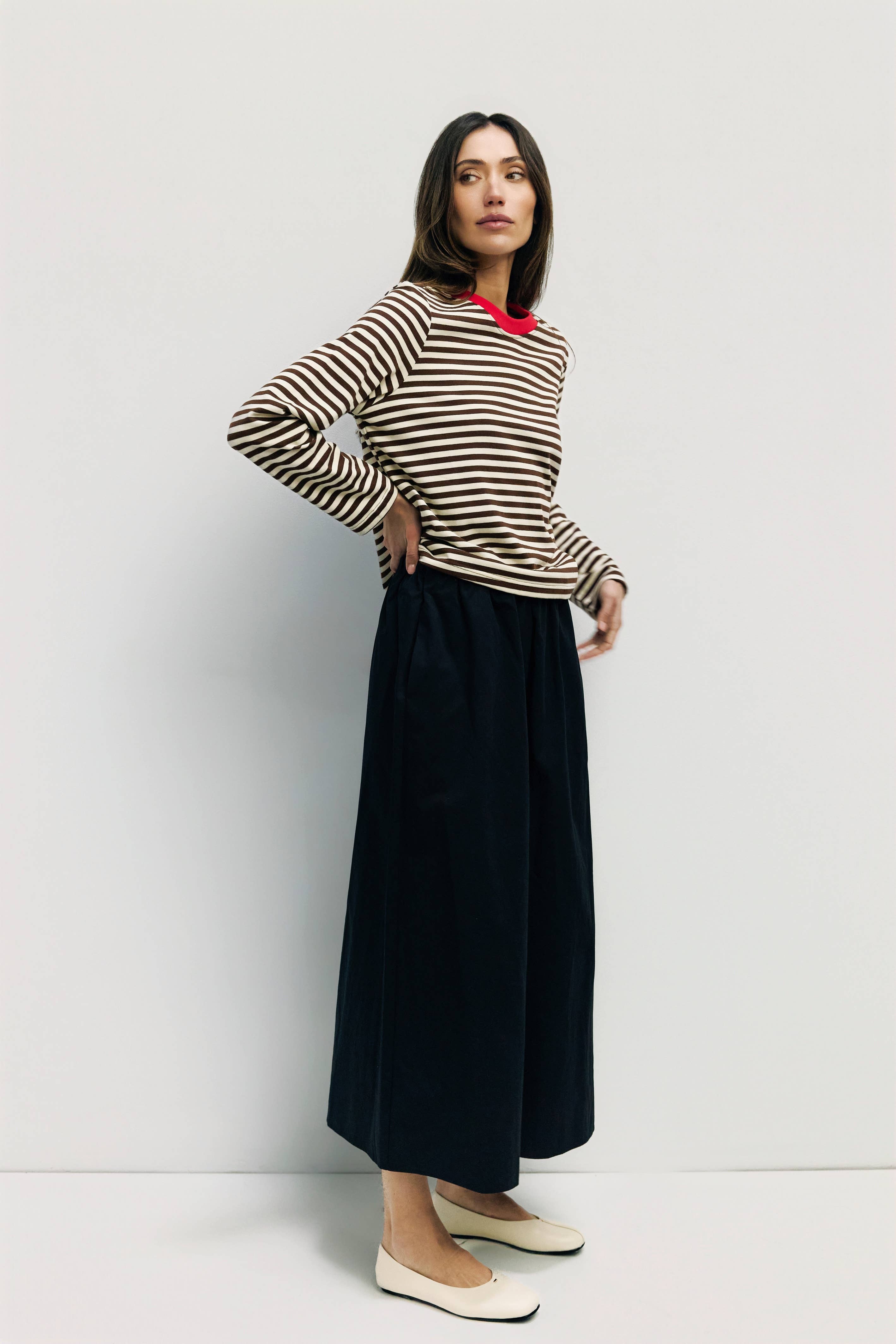 MOD REF - Wholesale T-Shirt - Women's - The Kathleen Top | Women's Striped Long Sleeve T-Shirt

28