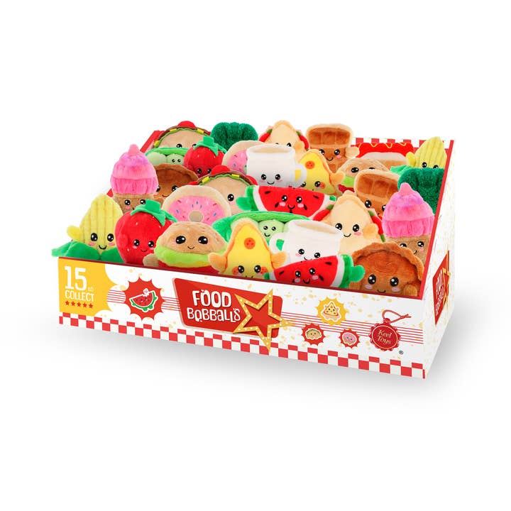 Kontiki - Wholesale Stuffed/Plush Toy - Kids & Baby - Assortment of 30 stuffed animals Food 8cm - KEELTOYS