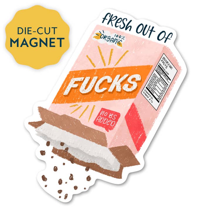 Tout juste sorti de baisers - Funny Magnet pour la vente par Paper Bunny Press