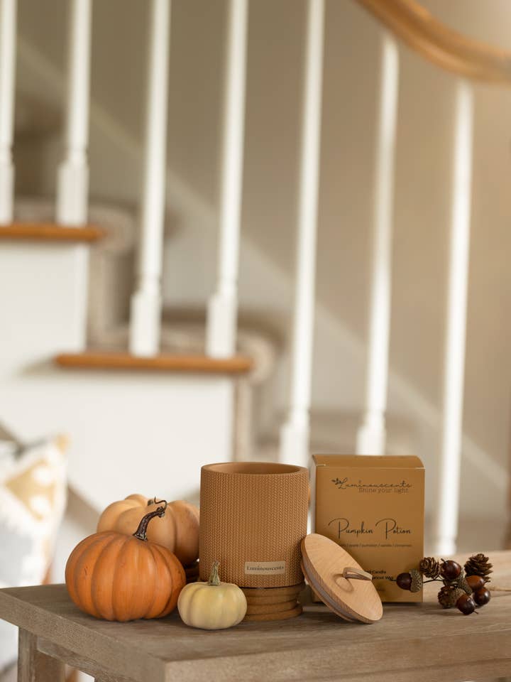 Vela Perfumada de Cera de Coco Vegana y Natural de Poción de Calabaza para venta al por mayor de Luminouscents