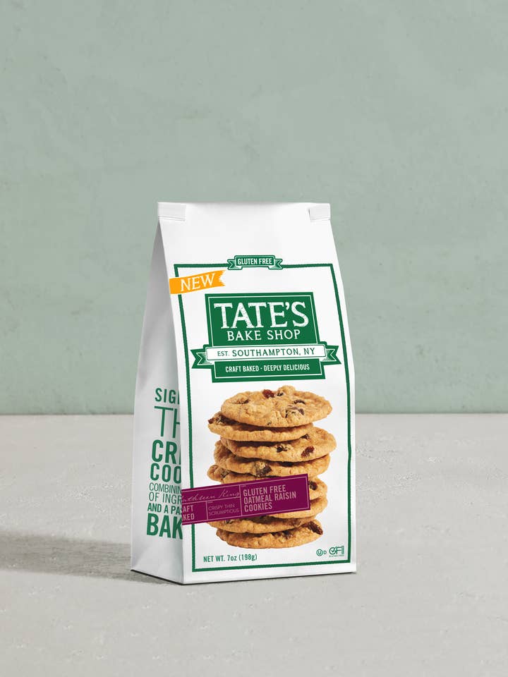 Gluten Free Oatmeal Raisin Cookies | 7oz | 6 Count for wholesale by Tate's Bake Shop
