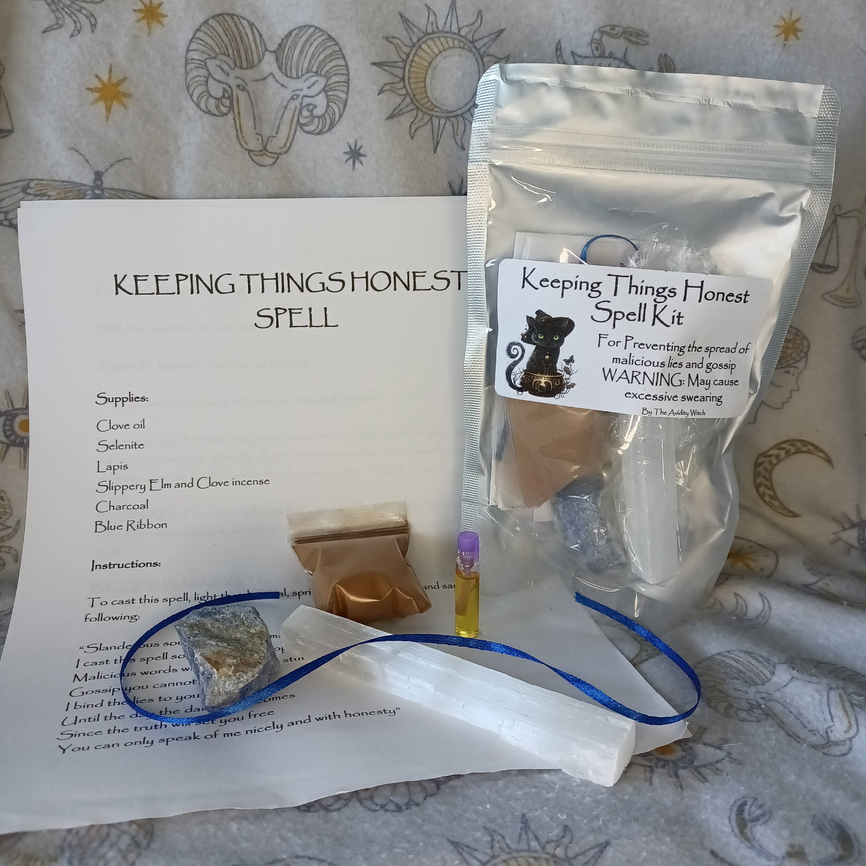The Avidity Witch - Wholesale Meditation Supplies - Keeping Things Honest Spell Kit16