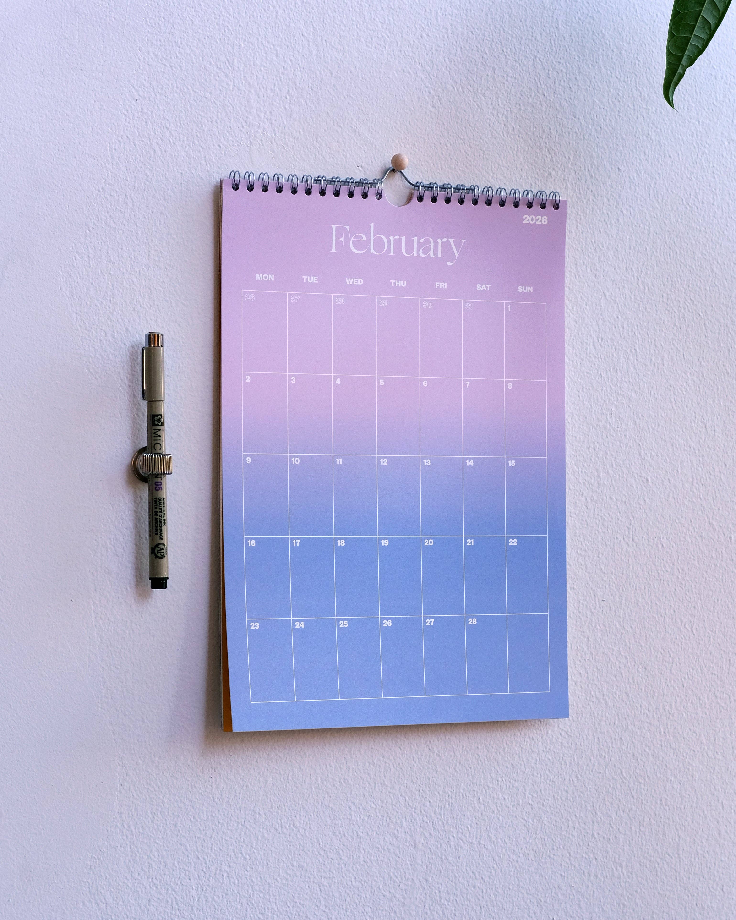 Yearcalendar – wholesale Calendar – 2026 Wall Calendar Gradient A47