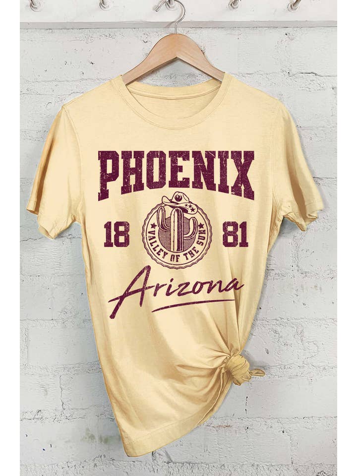 Rustee Clothing - Wholesale Screen Printed T-Shirt - Women's - PHOENIX ARIZONA VALLEY OF THE SUN 1881 GRAPHIC TSHIRTS7