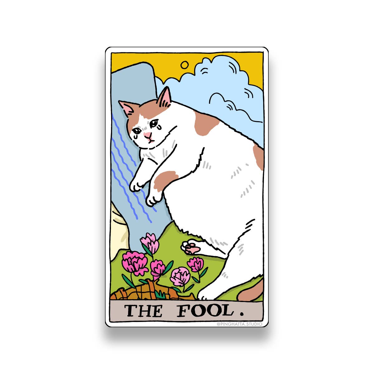 Chonky Goods by Ping Hatta. Studio - Vente Autocollant - Autocollants découpés Tarot Cat Meme (Grands Arcanes)20