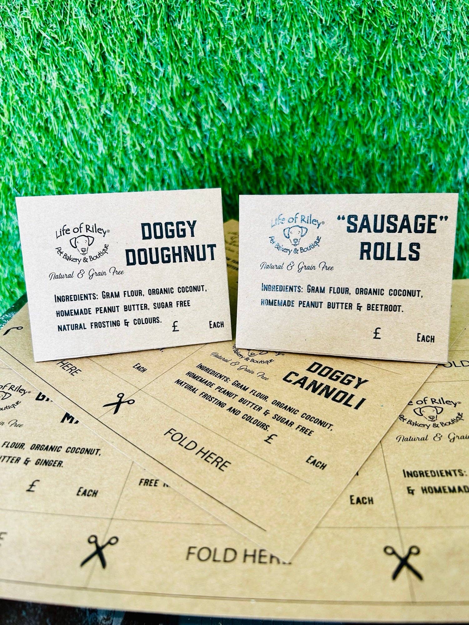 Life Of Riley Bakery Ltd – wholesale Pet treats – Dog – POS Cards For Loose Items0