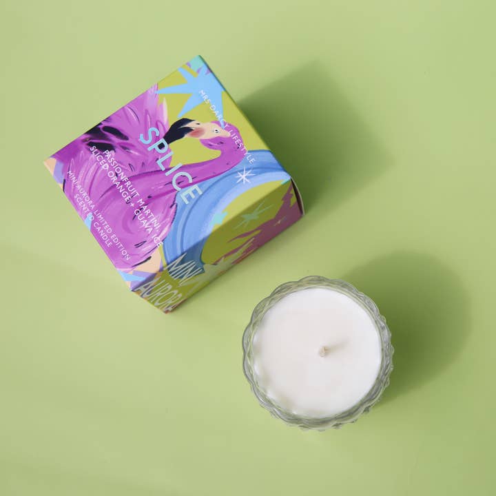 Mrs Darcy - Wholesale Jar/filled candle - Aurora Mini Candle - Splice - Passionfruit Martini, Sliced Orange + Guava Ice