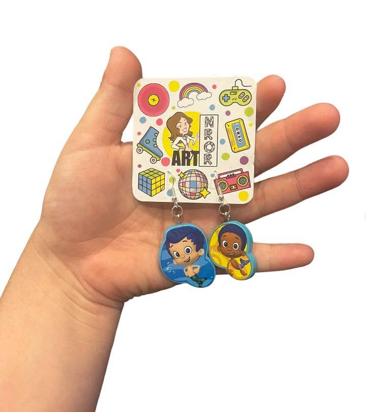 NO RHYME OR REASON ART – wholesale Hängande örhängen – Nick Jr - Bubble Guppies - Nonny och Gill Örhängen1