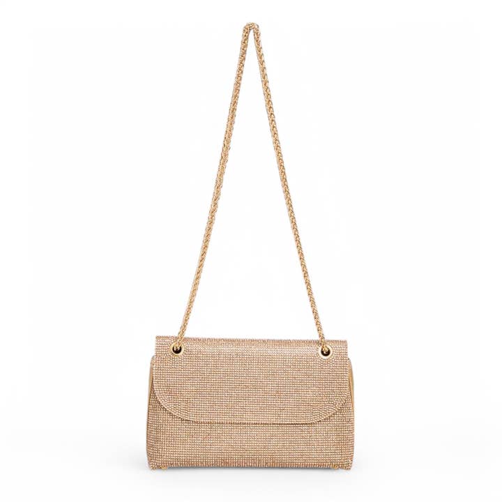 Sac Iconique à Épaule Orné de Strass pour la vente par LA Jewelry Plaza