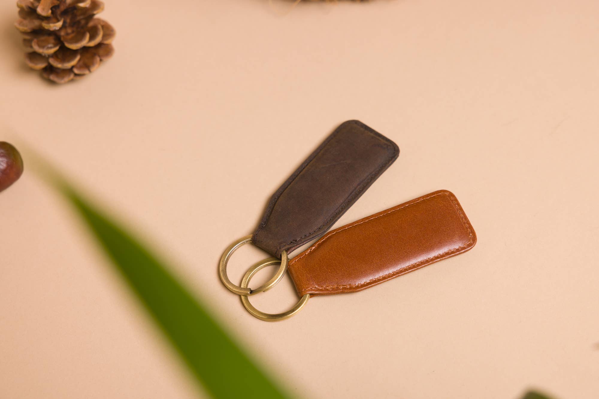 Redbrick - Vendita all'ingrosso Portachiavi - Unisex - Portachiavi in pelle marrone rustico Woodbridge5