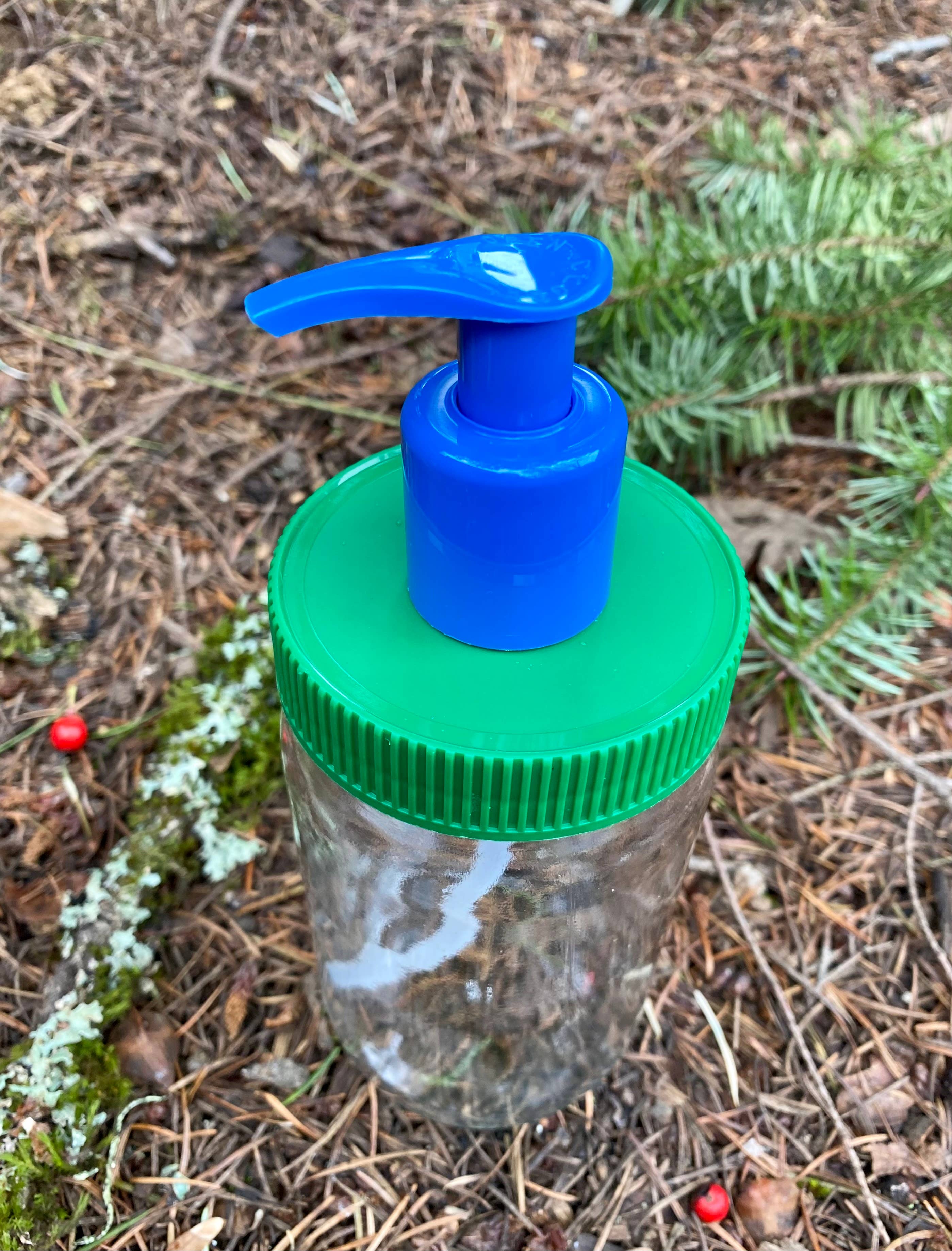 Simple Sundries, LLC - Wholesale Drink Lids - Mason Jar Pump Lid- Blue Green- length choice1