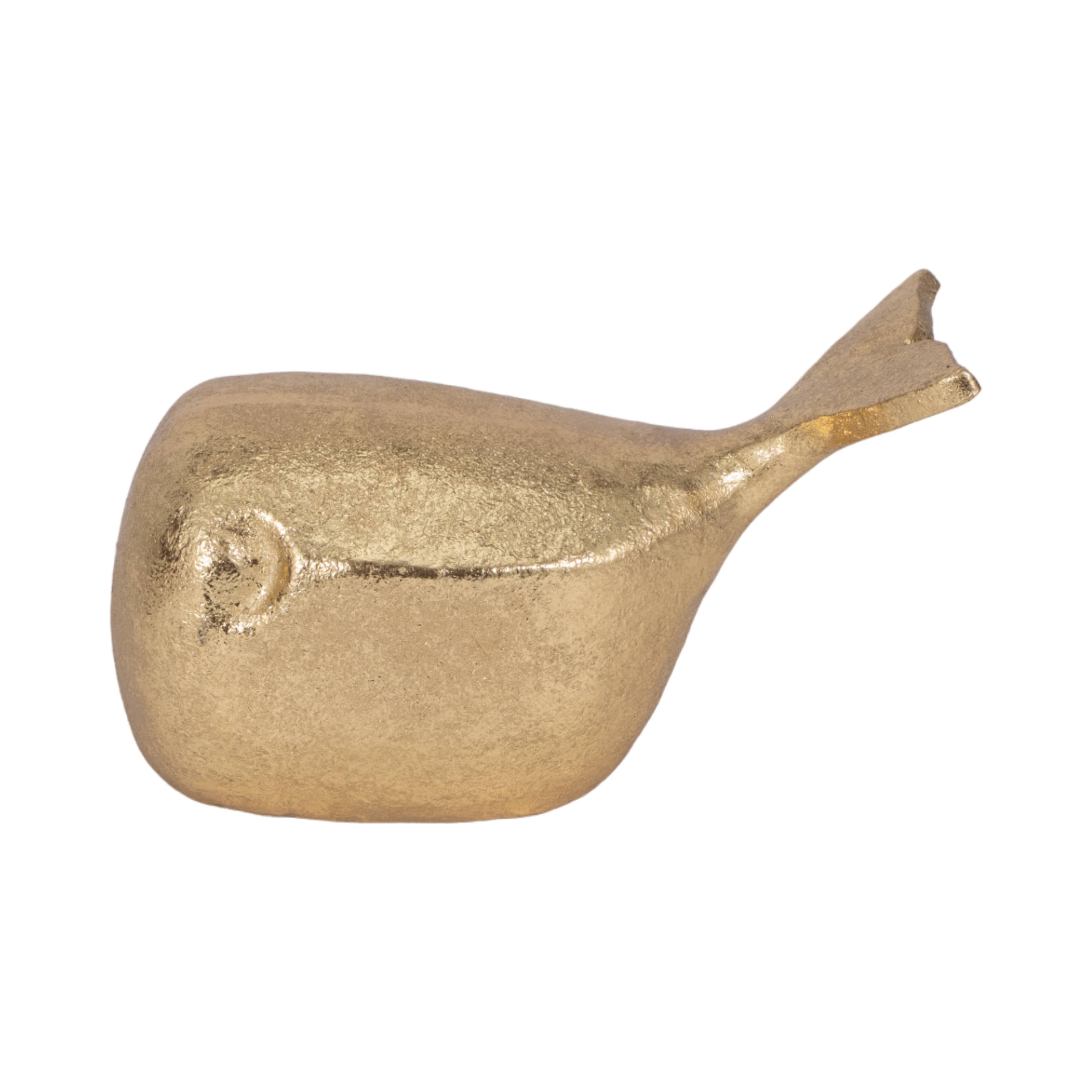 Sagebrook Home - Wholesale Decorative Figurine - Resin Coastal Whale Tabletop Figurine - Gold, 5 in.4