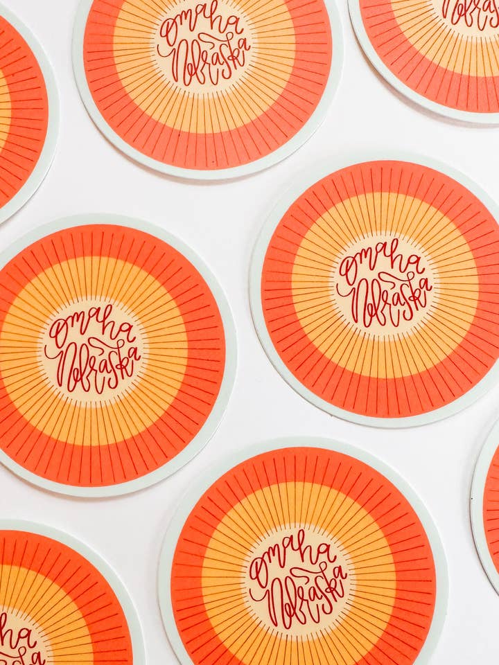 Omaha, Nebraska Sunshine | Klistermärke för bärbar dator för wholesale av Courtney Going Places