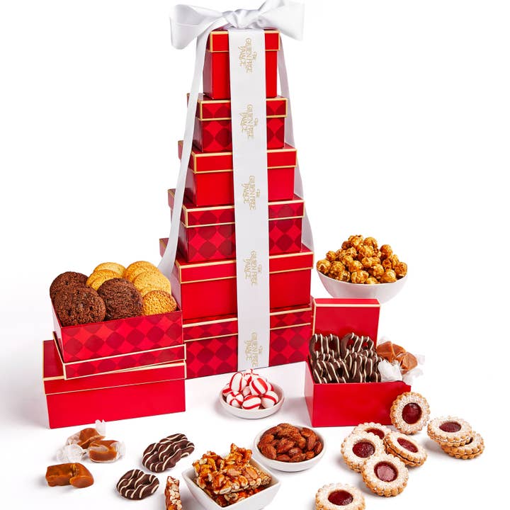 Gluten Free Palace - Wholesale Food Gift Basket - Gluten Free Palace Holiday Gift Tower- Cookies and Treats