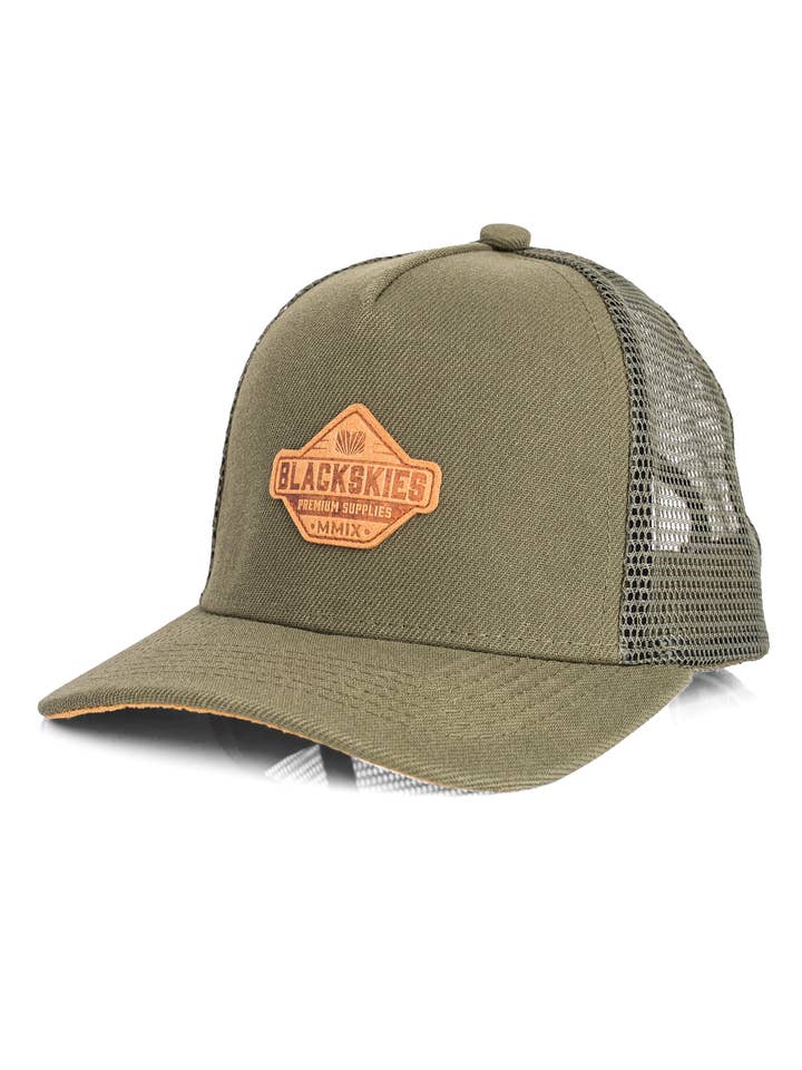 Casquette Trucker Essentials Enfant Olive-Olive-Marron pour la vente par Blackskies