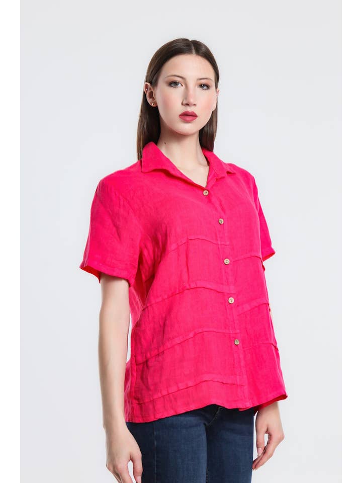 TINA Stephens Italy/Tees By Tina – Engroshandel Skjorte med buttondown – til kvinder – Alorah Darted knap ned skjorte (BSS186)26