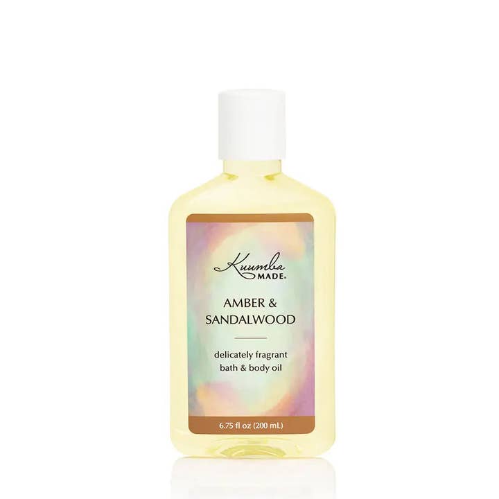 Amber & Sandalwood Bath & Body Oil for wholesale by Kuumba Made