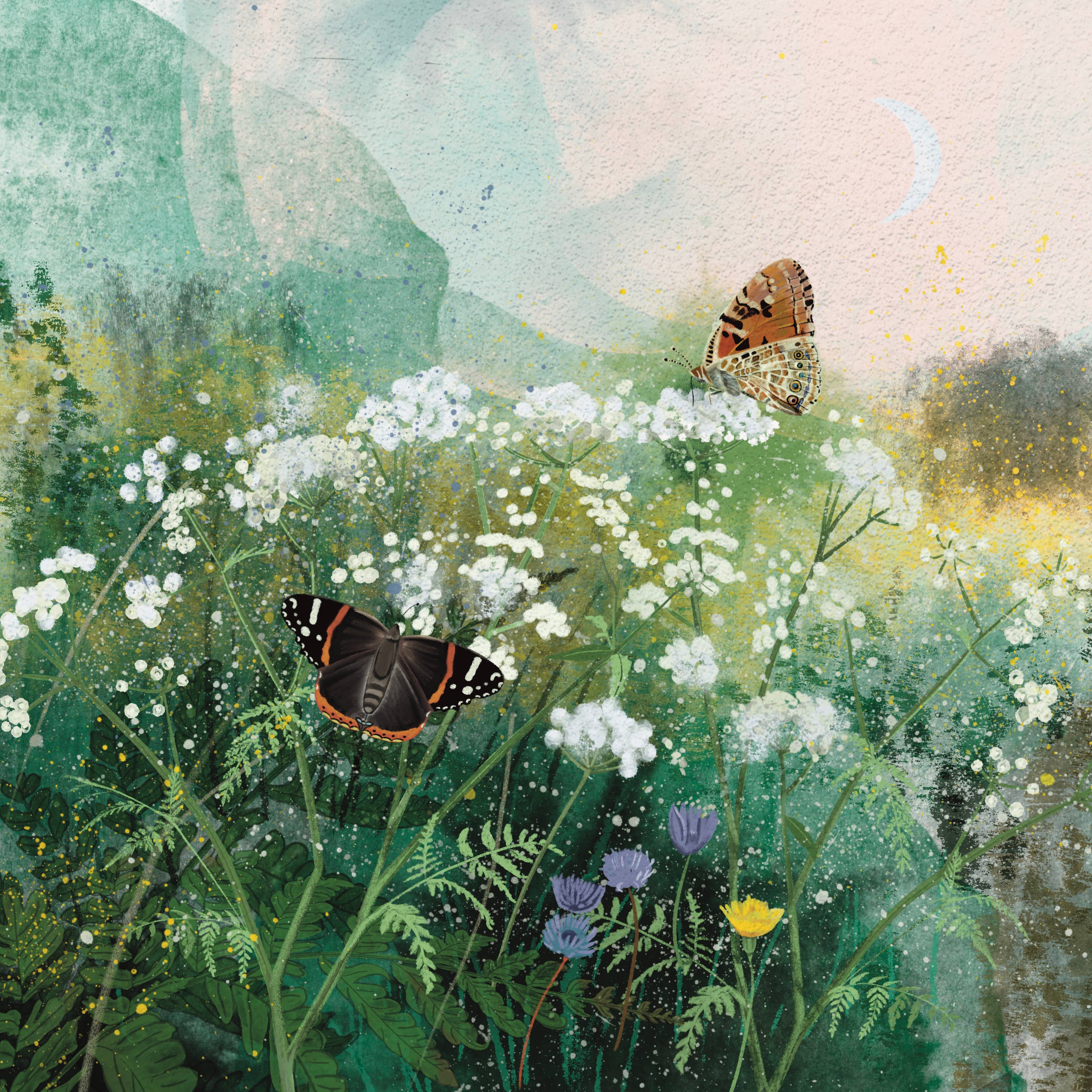 Glitter and Earth – wholesale Season’s Greetings card – Summer butterflies1