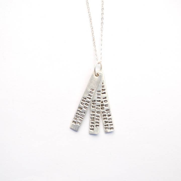 Chocolate and Steel - Wholesale Pendant/Charm Necklace - What you think you become, what you feel you attract, what you imagine you create -Buddha Quote Necklace4