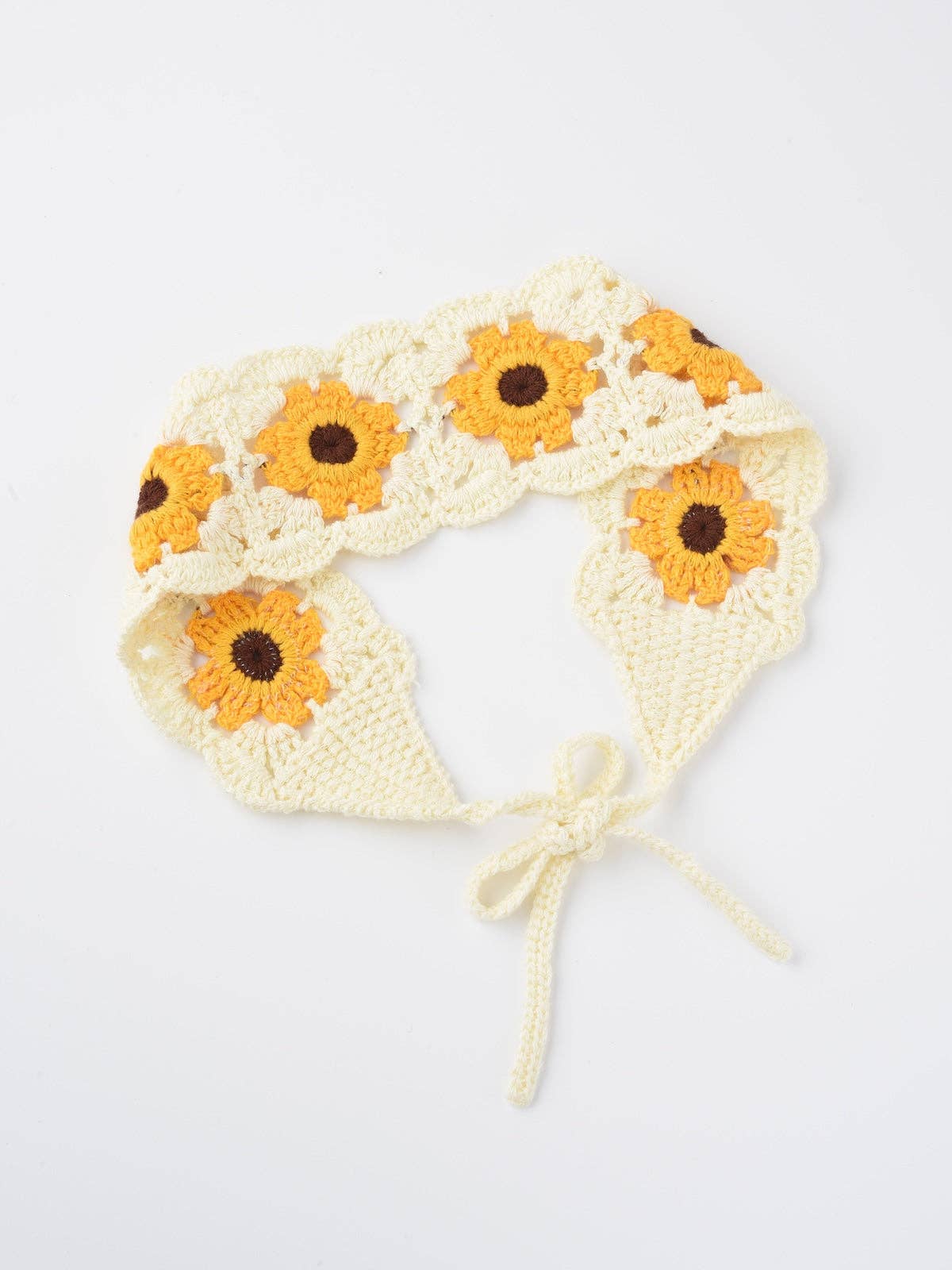 Funkyrel® Atzbranding Limited – Bandana - Mulher por atacado – Haila - Bandolete de Flores em Croché - O Acessório Perfeito para o Verão0