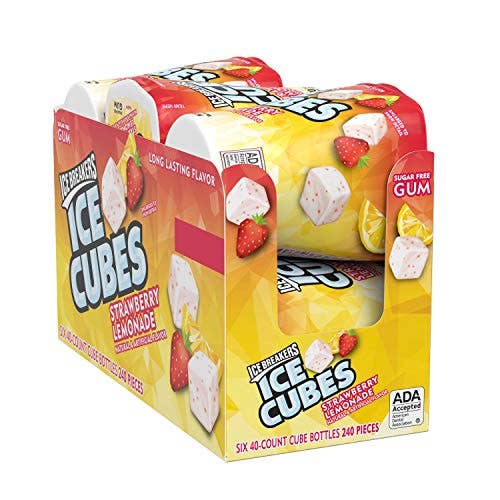 Shop The King - Wholesale Chewing Gum - Ice Breakers Break Cube Btl Straw Lem 40pc 6 Per Box0