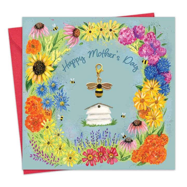 Mother's Day Card & Gift with Detachable Bee Charm for wholesale by Twizler Ltd