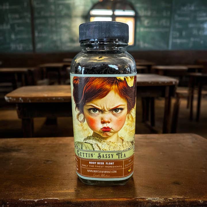 Montana Farmacy - Wholesale Loose tea - Getting Sassy Vintage Tantrum Child Sassafras root beer Tea2