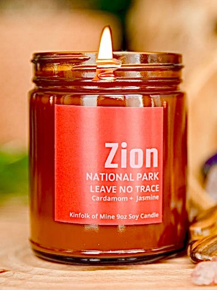 ZION National Park 9oz Candle for wholesale by Kinfolk of Mine
