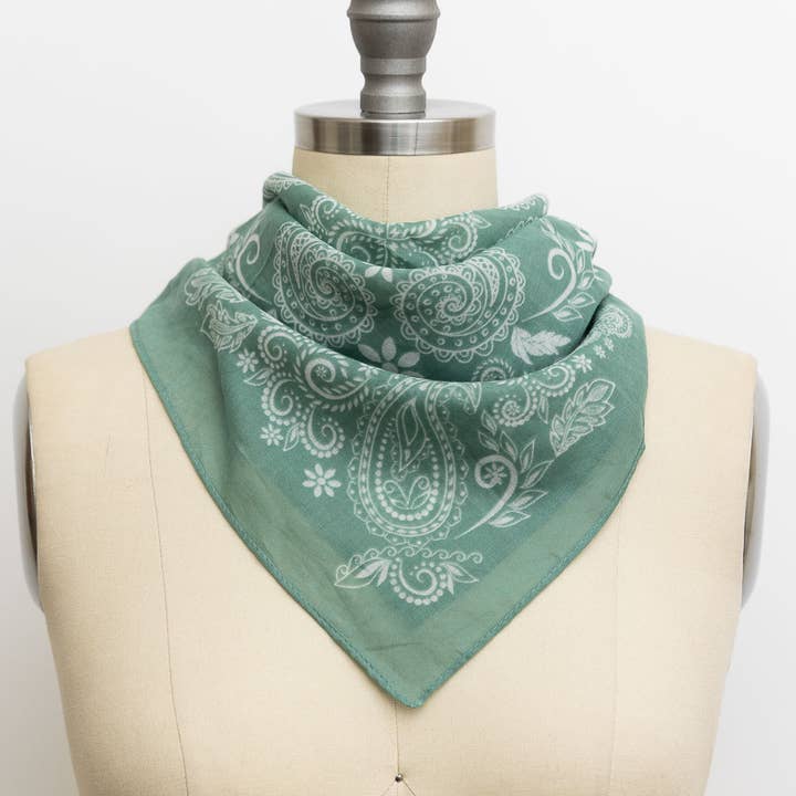 Leto Accessories - Wholesale Bandana - Women's - Vintage Pattern Bandana - Boho Chic Square Scarf