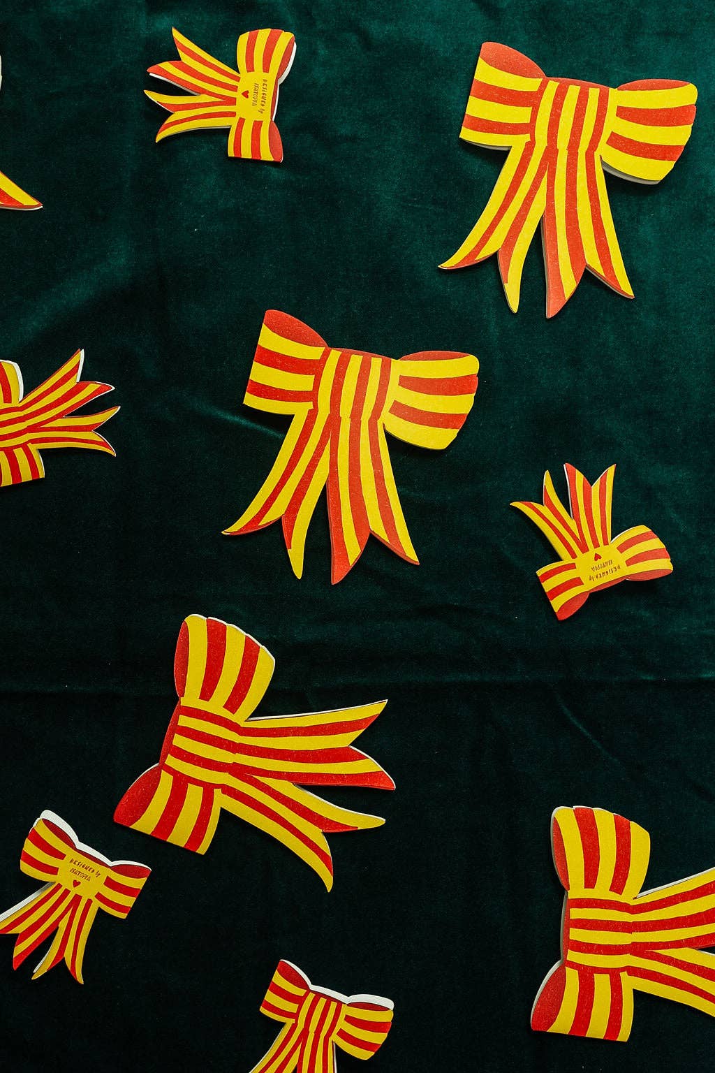 Isatopia – wholesale Birthday card – Stripy Bow - Die Cut Card2