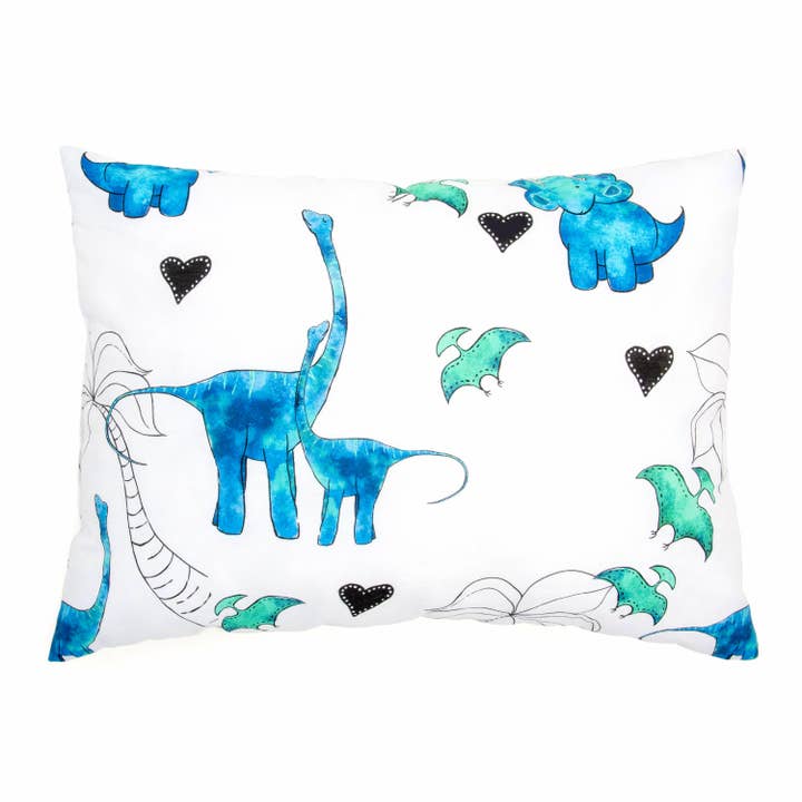 Coussin pour tout-petit Dinosaur 100 % coton pour la vente par Jump Off Jo