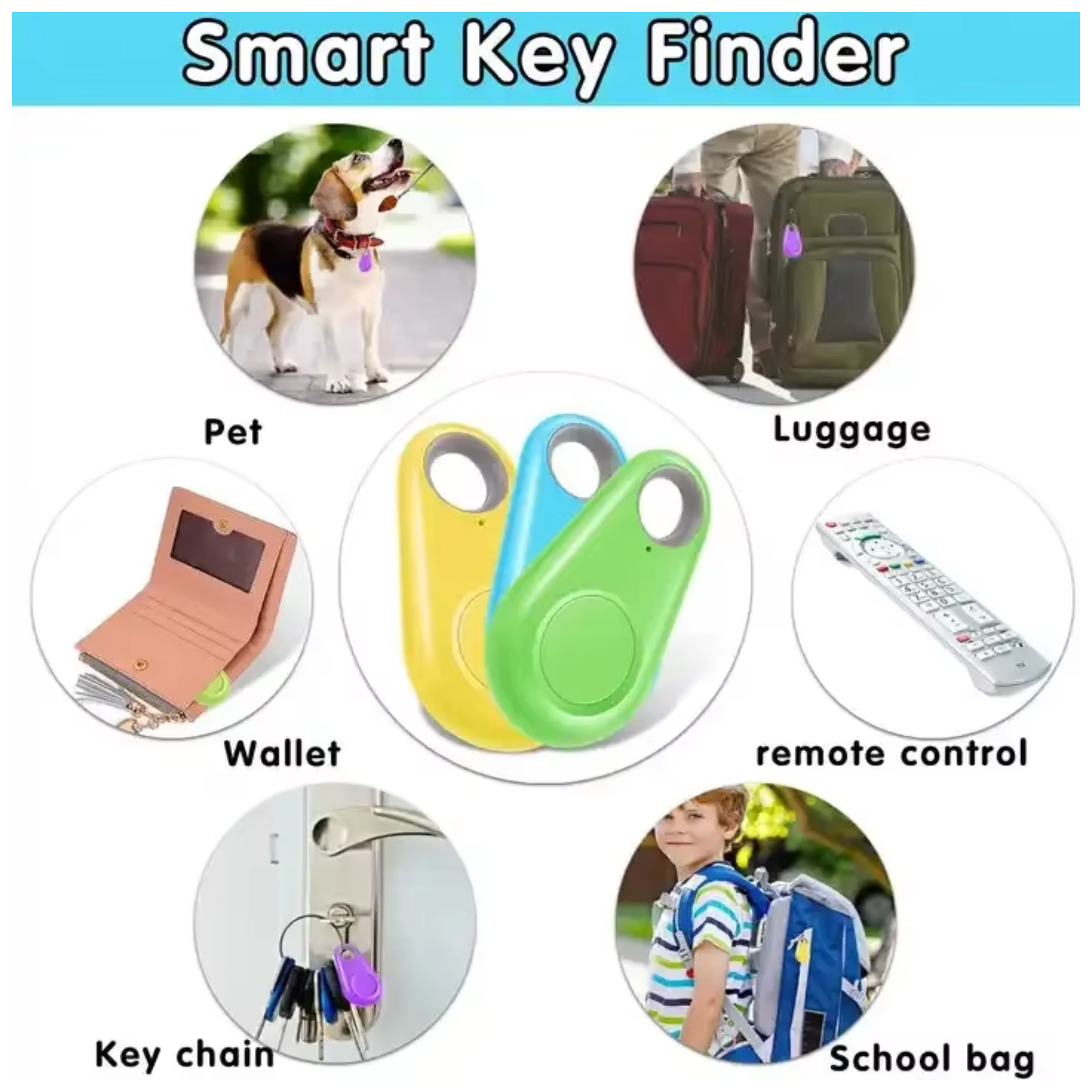 Lumbee Trade - Wholesale Kitchen Tool/Gadget - Portable Mini Anti Lost Key Tracker- Assorted2