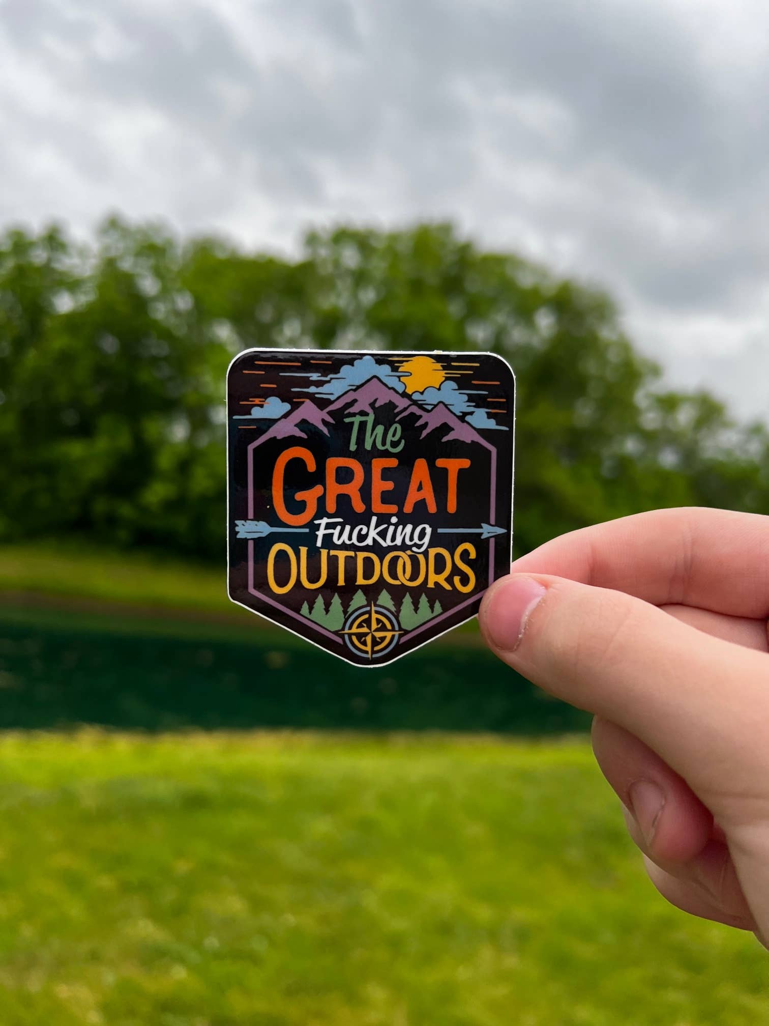 Hey Bear Outdoors - Vente Autocollant - Autocollant The Great Fucking Outdoors