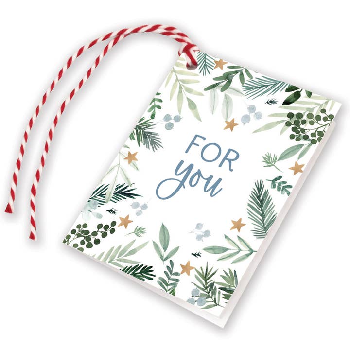 Étiquettes-cadeaux de Noël - Étoiles & Verts pour la vente par GINA B DESIGNS