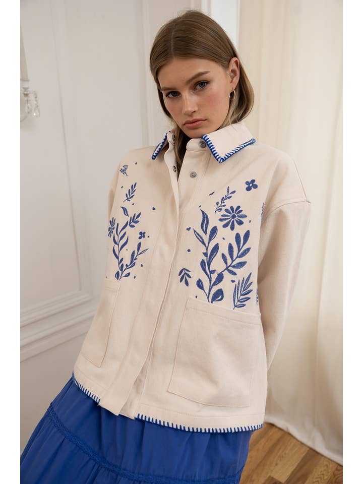 RAISONNEL - Wholesale Jacket - Women's - Embroidered Folk Jacket - RJ107512