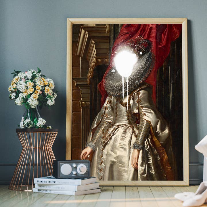 Ink & Drop - Wholesale Art Print - Spray Paint Face Altered Art Portrait Print 23